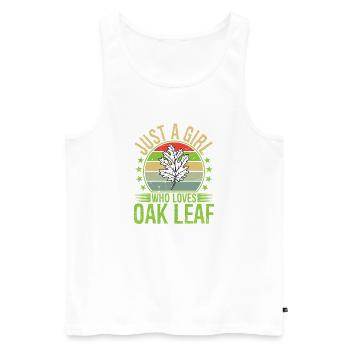 Just A Girl Who Loves Oak Leaf - Men's Premium Organic Tank Top - white - Front - AI Model Male 178 light (178cm)