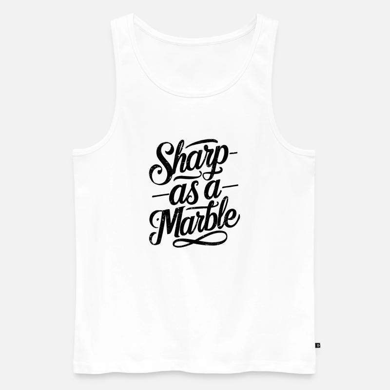 Sharp as a Marble - Männer Premium Bio Tank Top - Weiß