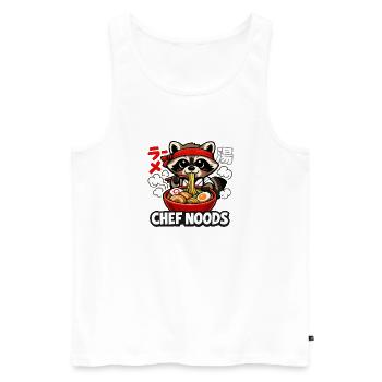 Chats Ramen Nouilles Anime japonais Manga Kawaii - Débardeur bio Premium Homme - blanc - Devant - AI Model Male 178 light (178cm)