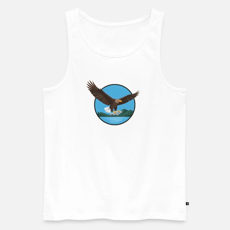 White-tailed eagle eagle - Men's Premium Organic Tank Top - white