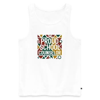 Stolzer Schulberater Geometrisch-Abstraktes Design - Männer Premium Bio Tank Top - Weiß - Vorne - AI Model Male 178 light (178cm)