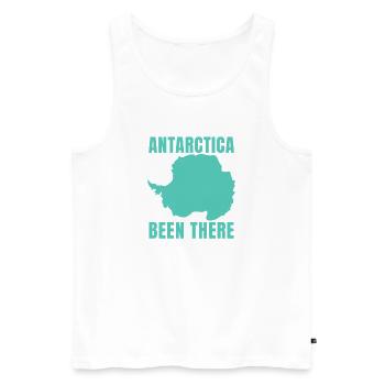 Antarktis – Schon mal da gewesen – Familienurlaub  - Männer Premium Bio Tank Top - Weiß - Vorne - Michal (187cm)