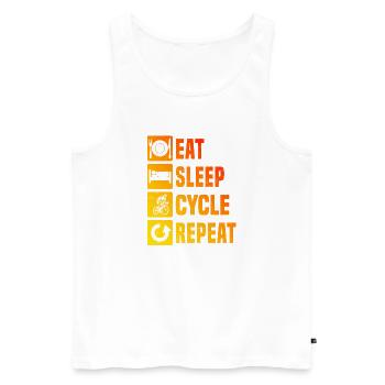 In a nutshell, Roadbike - Men's Premium Organic Tank Top - white - Front - AI Model Male 178 light (178cm)