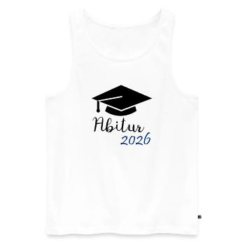 Abitur 2026 - Men's Premium Organic Tank Top - white - Front - AI Model Male 178 light (178cm)