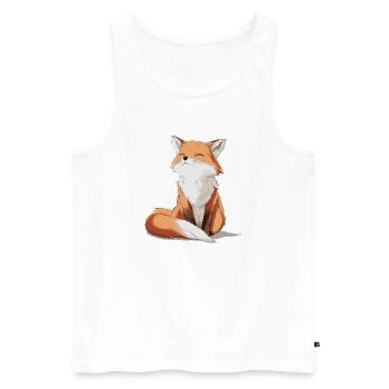süßer Fuchs - Männer Premium Bio Tank Top - Weiß - Vorne - Michal (187cm)