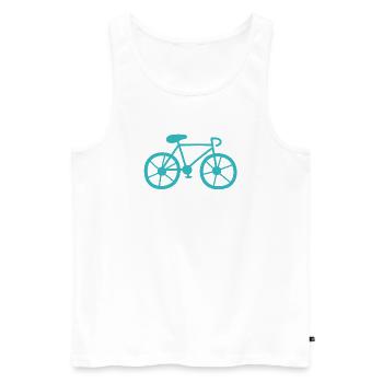 Bicycle Road Bike Mint Drawing Cycling Outdoor Fan - Men's Premium Organic Tank Top - white - Front - Michal (187cm)
