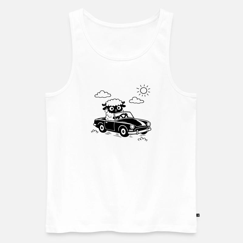 Sheep Cabrio - Männer Premium Bio Tank Top - Weiß