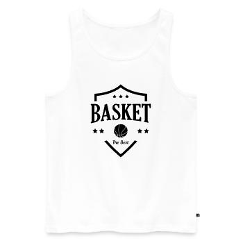 Basketball / Basketball / Basktet-Ball / Sports - Men's Premium Organic Tank Top - white - Front - Michal (187cm)