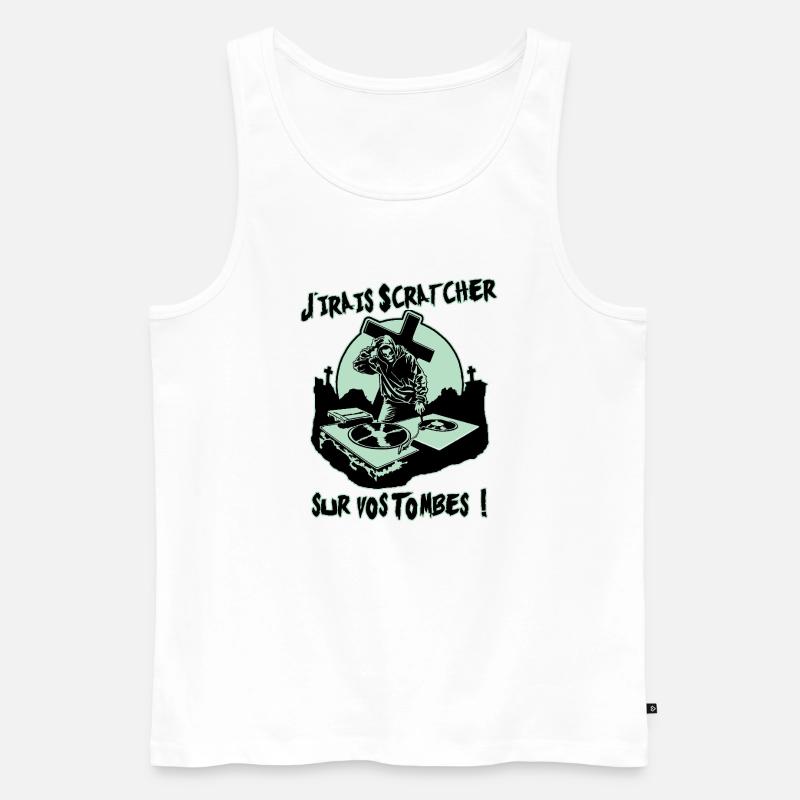 ICH WERDE AUF EURE GRÄBER KRATZEN! - Männer Premium Bio Tank Top - Weiß