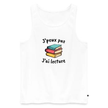 Bücher, Lesergeschenk-Idee, ich kann es nicht haben - Männer Premium Bio Tank Top - Weiß - Vorne - Michal (187cm)