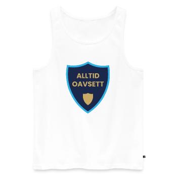 Immer unabhängig vom Schildmotiv - Männer Premium Bio Tank Top - Weiß - Vorne - AI Model Male 178 light (178cm)