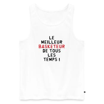 Basketball Best Basketball Player - Men's Premium Organic Tank Top - white - Front - AI Model Male 178 light (178cm)