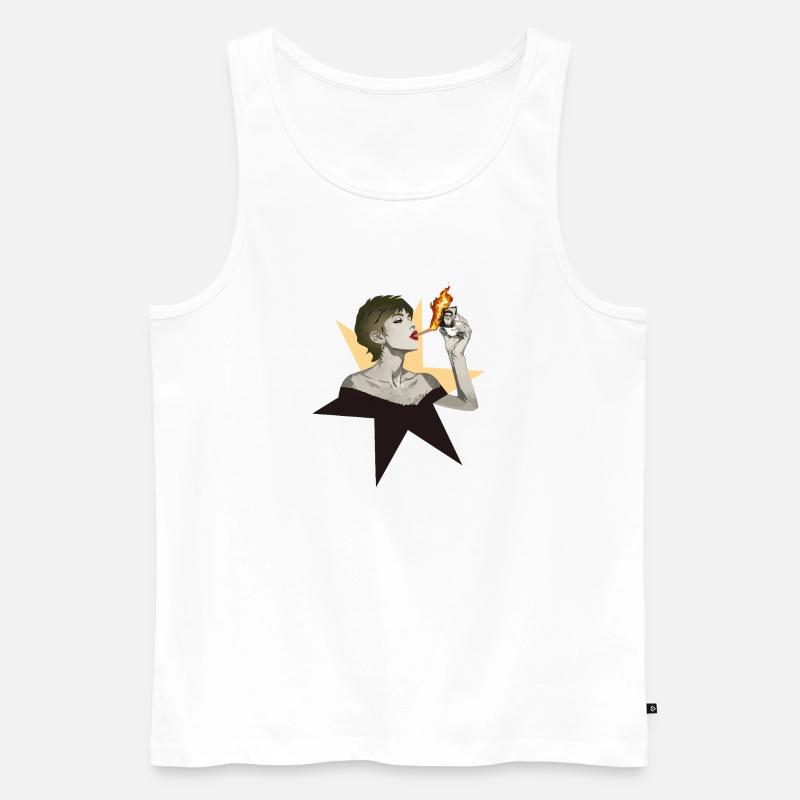 Frauenfeuer 2 - Männer Premium Bio Tank Top - Weiß