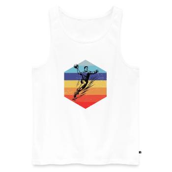 In a nutshell, men's handball - Men's Premium Organic Tank Top - white - Front - AI Model Male 178 light (178cm)