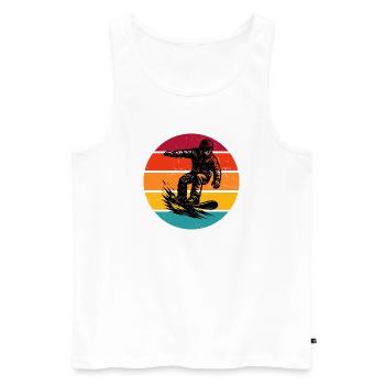 Simple Snowboard Idee für Snowboard - Männer Premium Bio Tank Top - Weiß - Vorne - Michal (187cm)