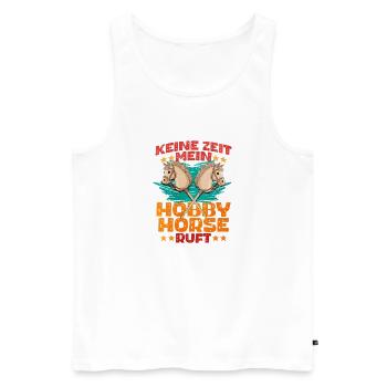 42 No Time My Hobby Horse Is Calling - Men's Premium Organic Tank Top - white - Front - Michal (187cm)
