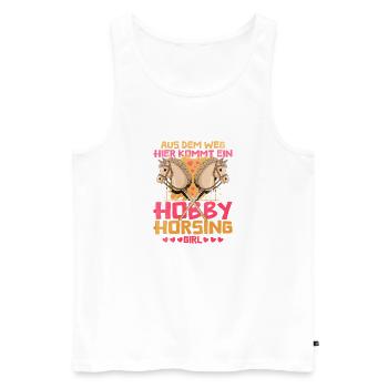 Hobby Horsing Girl Herzdesign - Männer Premium Bio Tank Top - Weiß - Vorne - AI Model Male 178 light (178cm)