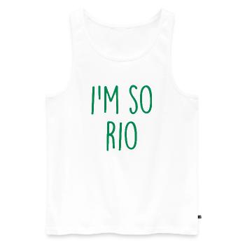 Rio de Janeiro Brazil Brasilien - Men's Premium Organic Tank Top - white - Front - AI Model Male 178 light (178cm)
