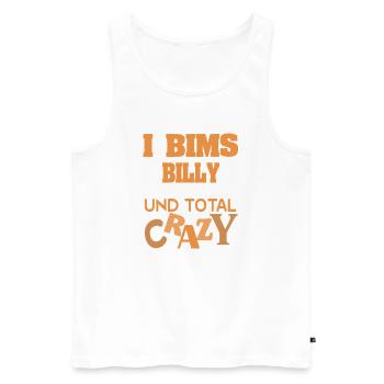 first name Billy - Men's Premium Organic Tank Top - white - Front - AI Model Male 178 light (178cm)