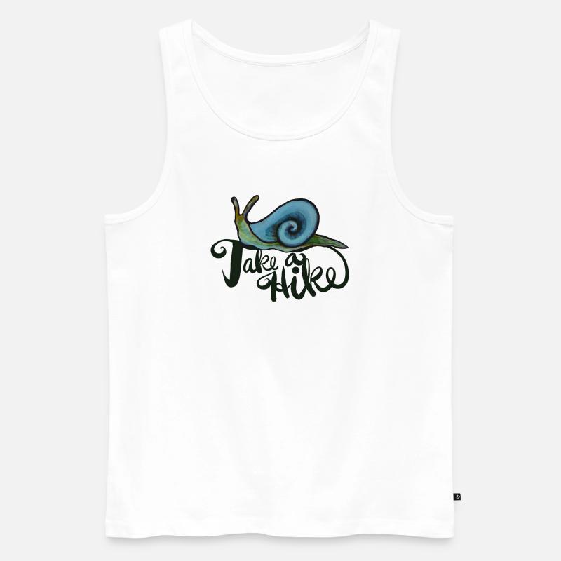 Take a Hike Snail Adventure - Männer Premium Bio Tank Top - Weiß
