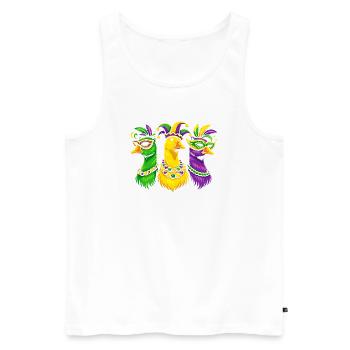 Karnevalstrio der Maskenvögel - Männer Premium Bio Tank Top - Weiß - Vorne - AI Model Male 178 light (178cm)