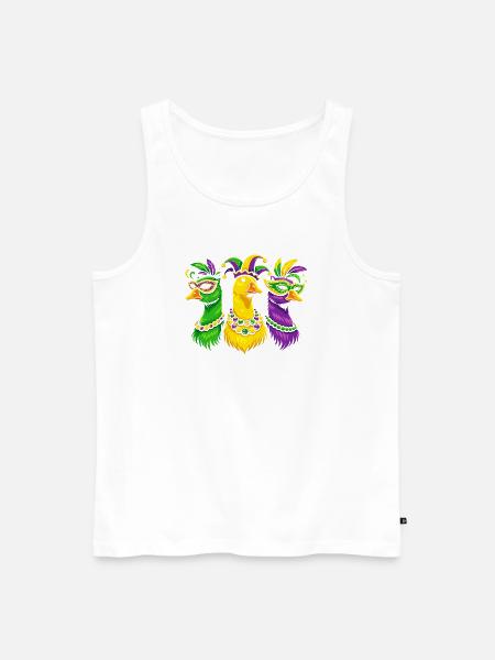 Carnival trio of masked birds - Men's Premium Organic Tank Top - white