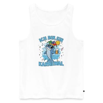 Ich bin ein Karnewal-Wal - Männer Premium Bio Tank Top - Weiß - Vorne - Michal (187cm)