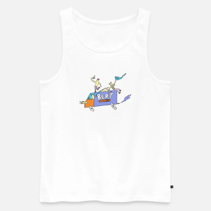 Bert_Express - Männer Premium Bio Tank Top - Weiß