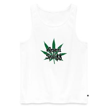 Aperi Spliff - Cannabis - Weed - Débardeur bio Premium Homme - blanc - Devant - AI Model Male 178 light (178cm)