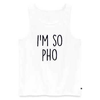 Pho Soup - Men's Premium Organic Tank Top - white - Front - AI Model Male 178 light (178cm)