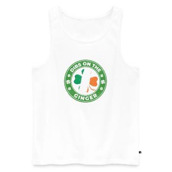 Ich nehme das Ginger St Patrick's Irish - Männer Premium Bio Tank Top - Weiß - Vorne - Michal (187cm)