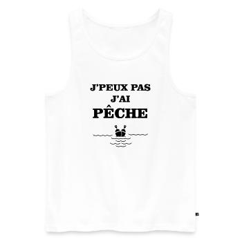 I can't, I fished - Men's Premium Organic Tank Top - white - Front - AI Model Male 178 light (178cm)
