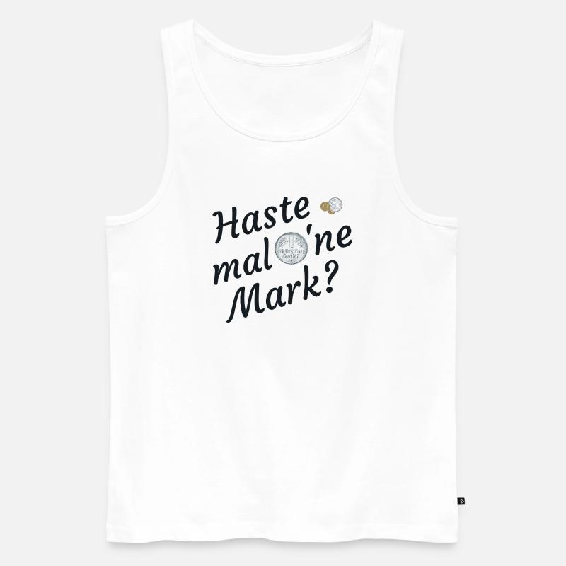 Haste Mal Eine Mark Nostalgie - Männer Premium Bio Tank Top - Weiß
