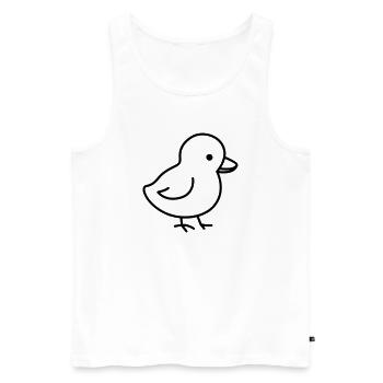 Ein niedliches Küken passend zu Ostern - Männer Premium Bio Tank Top - Weiß - Vorne - AI Model Male 178 light (178cm)