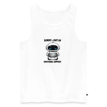 Snack Bot Küchenfreund - Männer Premium Bio Tank Top - Weiß - Vorne - AI Model Male 178 light (178cm)
