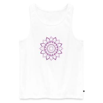 mandala - Débardeur bio Premium Homme - blanc - Devant - AI Model Male 178 light (178cm)
