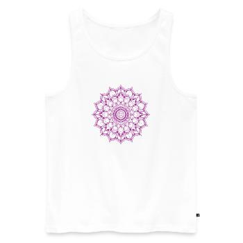Mandala - Men's Premium Organic Tank Top - white - Front - AI Model Male 178 light (178cm)