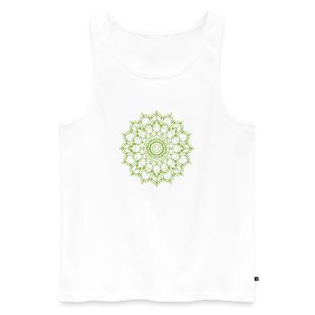 Mandala - Men's Premium Organic Tank Top - white - Front - AI Model Male 178 light (178cm)