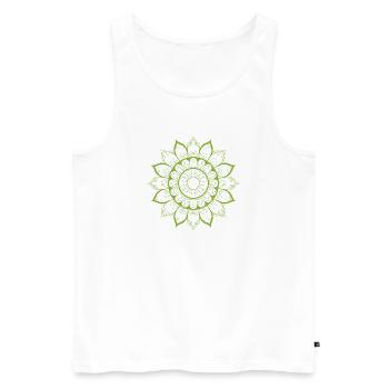 Mandala - Men's Premium Organic Tank Top - white - Front - AI Model Male 178 light (178cm)