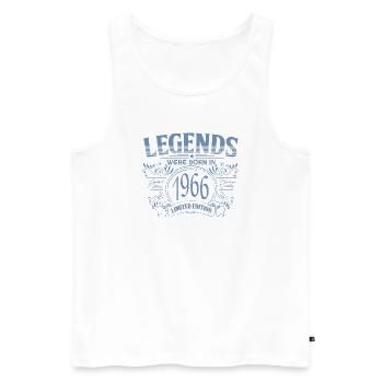 60e anniversaire Legends Qualification Premium Vintage 1966 - Débardeur bio Premium Homme - blanc - Devant - Michal (187cm)