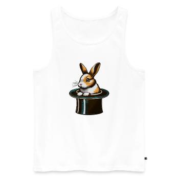 Bunny from the top hat - Men's Premium Organic Tank Top - white - Front - Michal (187cm)
