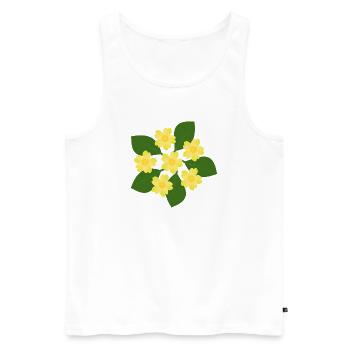 February Birth Flower Primroses Birthday Floral - Men's Premium Organic Tank Top - white - Front - AI Model Male 178 light (178cm)