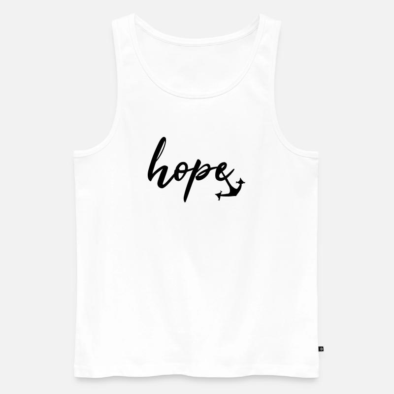 hope Anker by heavenlygoods DESIGN - Männer Premium Bio Tank Top - Weiß