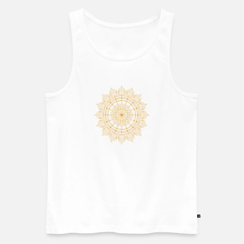 Mandala - Männer Premium Bio Tank Top - Weiß