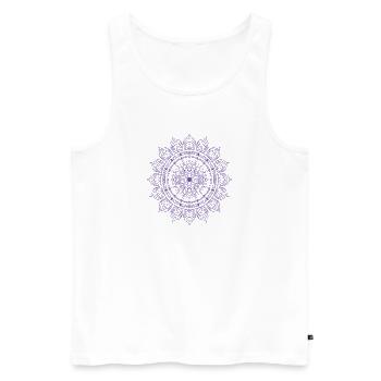 Mandala - Men's Premium Organic Tank Top - white - Front - AI Model Male 178 light (178cm)