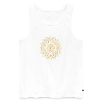 Mandala - Men's Premium Organic Tank Top - white - Front - AI Model Male 178 light (178cm)