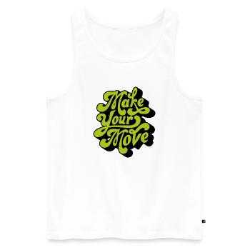 Mach deinen Zug - Männer Premium Bio Tank Top - Weiß - Vorne - AI Model Male 178 light (178cm)