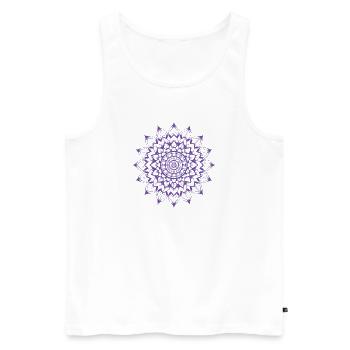 Mandala - Men's Premium Organic Tank Top - white - Front - AI Model Male 178 light (178cm)