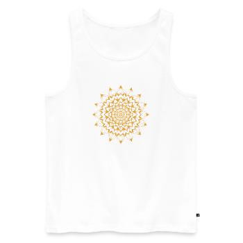 Mandala - Men's Premium Organic Tank Top - white - Front - AI Model Male 178 light (178cm)