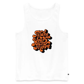 Make Your Move - Men's Premium Organic Tank Top - white - Front - Michal (187cm)